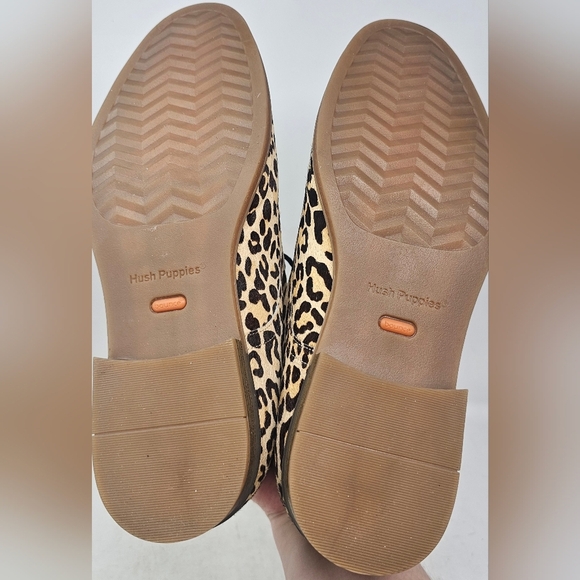Hush Puppies Women's Leather Bailey  Leopard Print Chukka Ankle Booties Size 10W - Picture 10 of 15